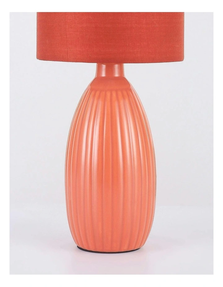Nora Ceramic Table Lamp Set Of 2 in Coral image 6