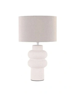 Isadora Ceramic Table Lamp in Matte White