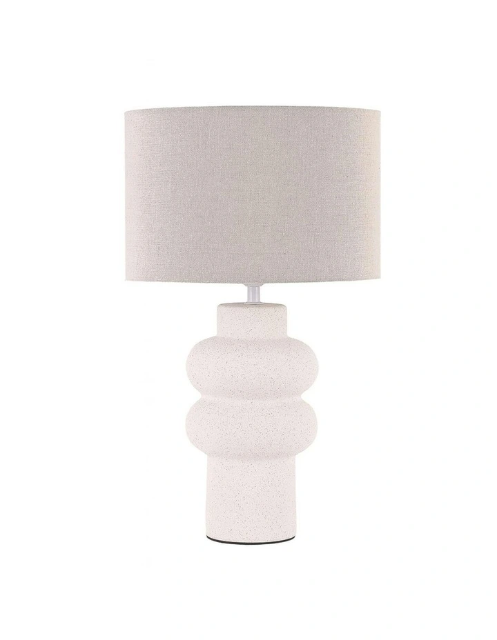 Isadora Ceramic Table Lamp in Matte White image 1