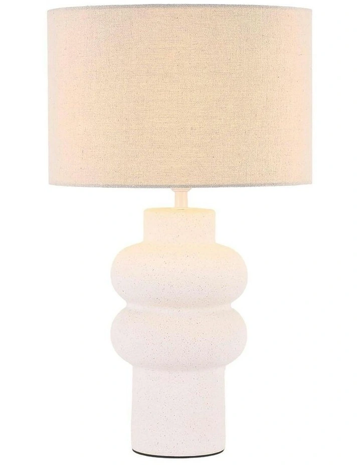 Isadora Ceramic Table Lamp in Matte White image 2