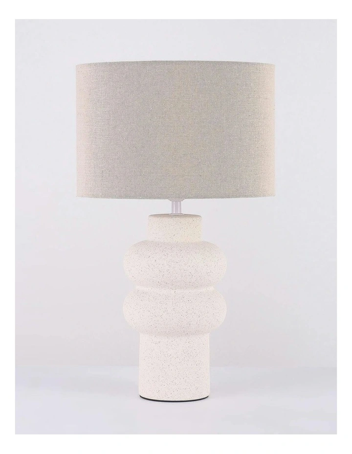 Isadora Ceramic Table Lamp in Matte White image 3