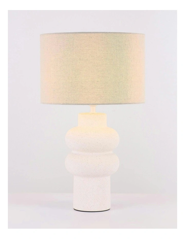 Isadora Ceramic Table Lamp in Matte White image 4