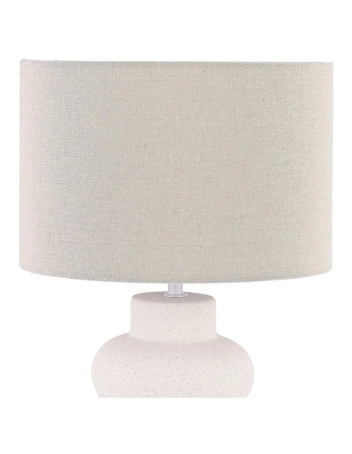 Isadora Ceramic Table Lamp in Matte White image 5