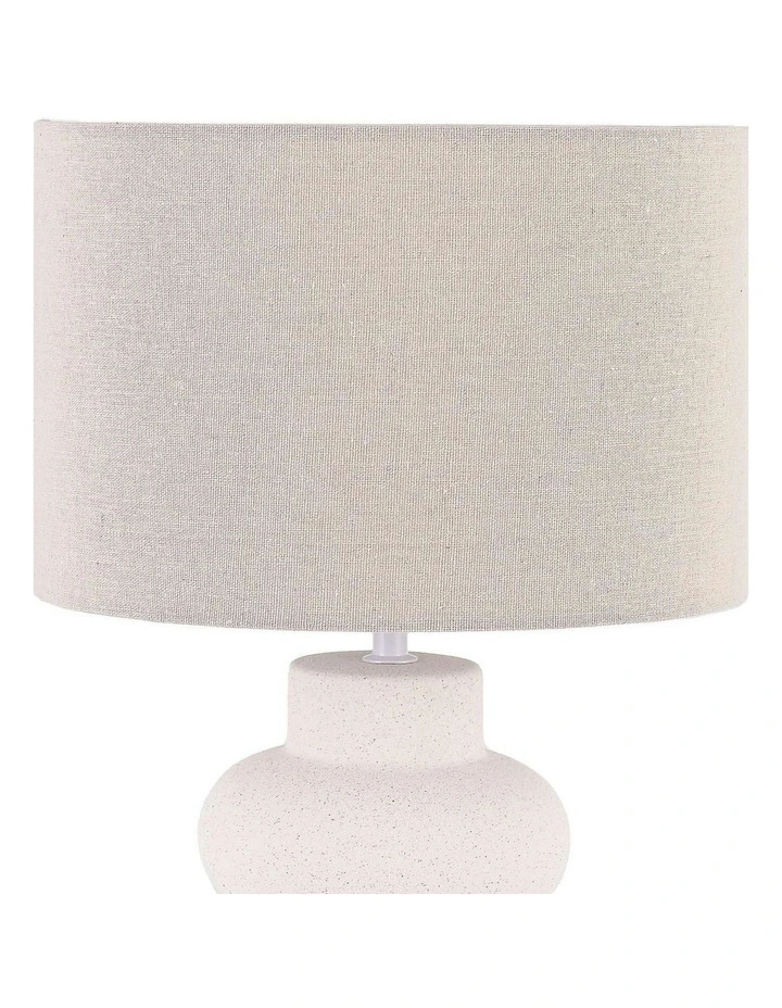 Isadora Ceramic Table Lamp in Matte White image 5