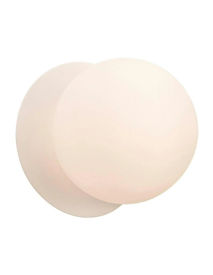 Odessa Opal Frosted Glass LED Wall Light With Base in White image 2