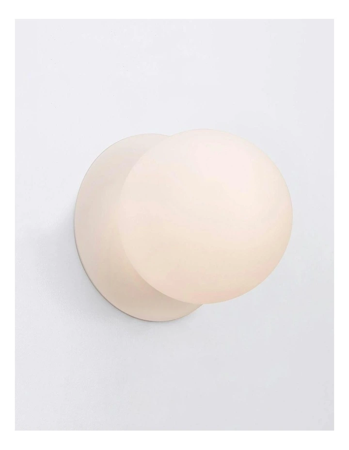 Odessa Opal Frosted Glass LED Wall Light With Base in White image 3