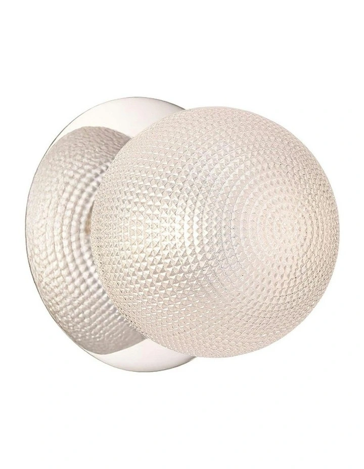 Odessa Diamond Cut Glass LED Wall Light in Warm White/Small image 2