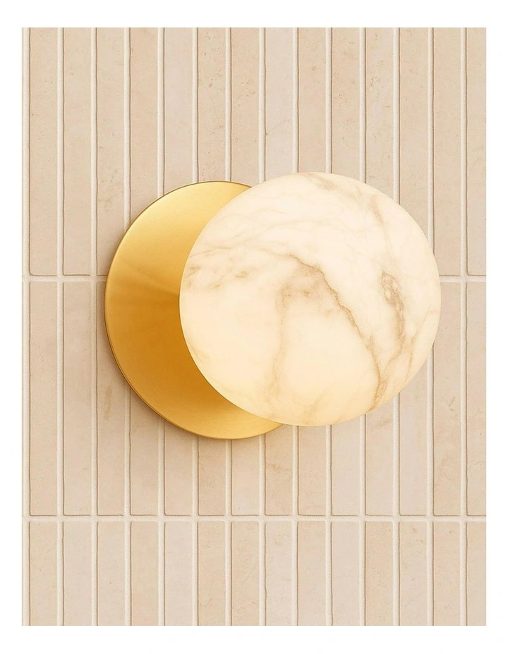 Odessa Marble Opal Glass LED Wall Light in Warm White/Small image 7