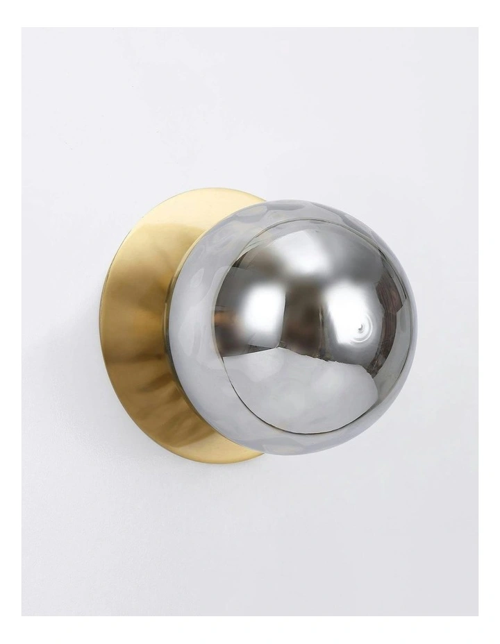 Odessa Molten Ripple Glass LED Wall Light in Warm White/Small image 3