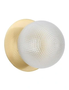 Odessa Diamond Cut Glass LED Wall Light in Warm White/Small