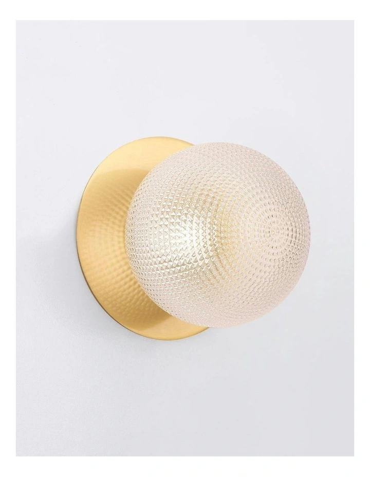 Odessa Diamond Cut Glass LED Wall Light in Warm White/Small image 4