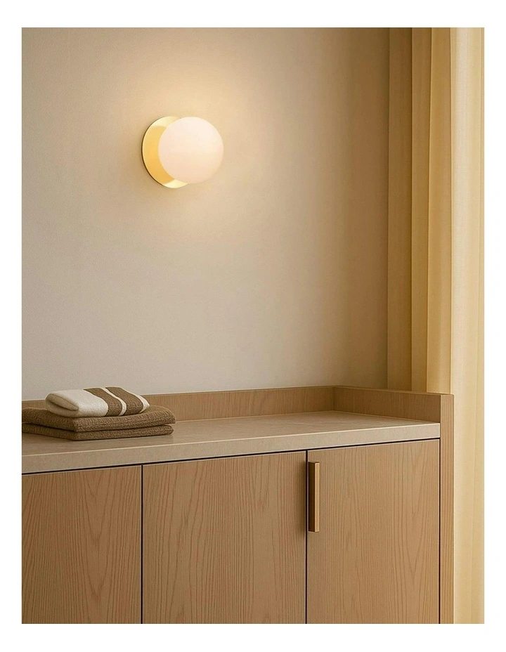Odessa Opal Frosted Glass LED Wall Light in Warm White/Small image 6