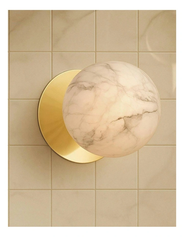 Odessa Marble Opal Glass LED Wall Light image 7