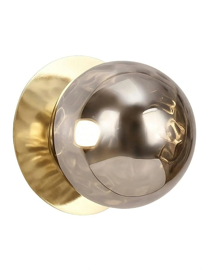 Odessa Molten Ripple Glass LED Wall Light in Warm White/Small image 2