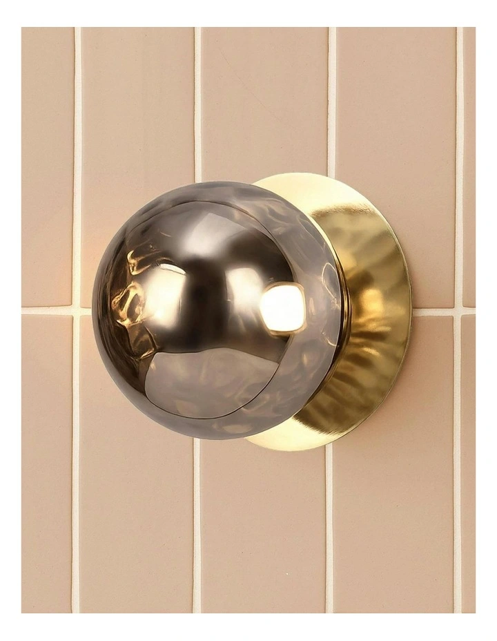 Odessa Molten Ripple Glass LED Wall Light in Warm White/Small image 6