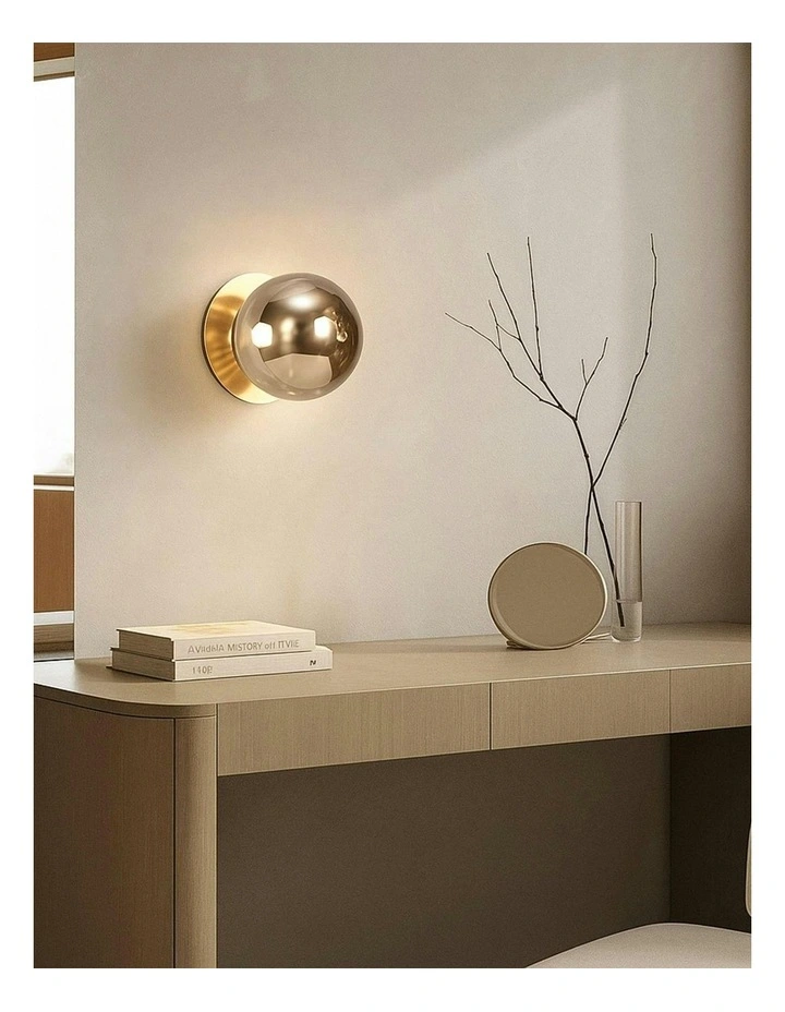 Odessa Molten Ripple Glass LED Wall Light in Warm White/Small image 7