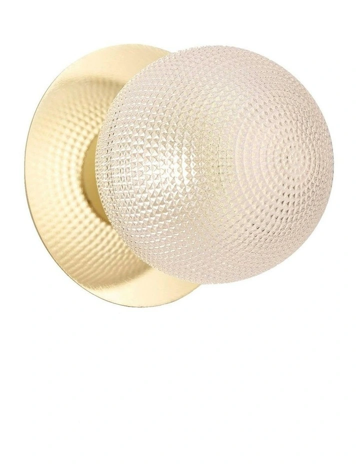 Odessa Diamond Cut Glass LED Wall Light in Warm White/Small image 2