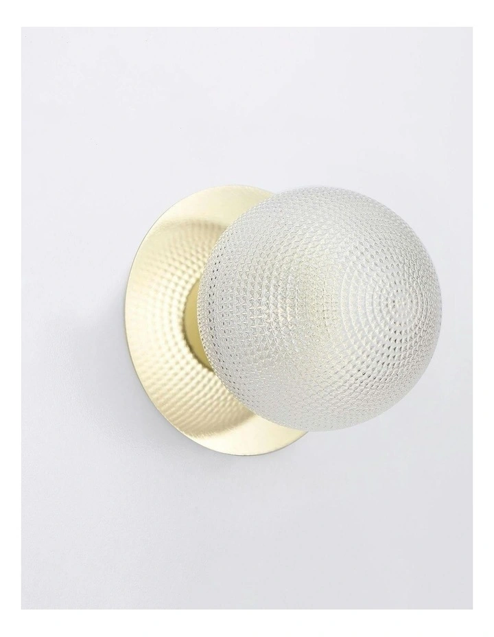 Odessa Diamond Cut Glass LED Wall Light in Warm White/Small image 3