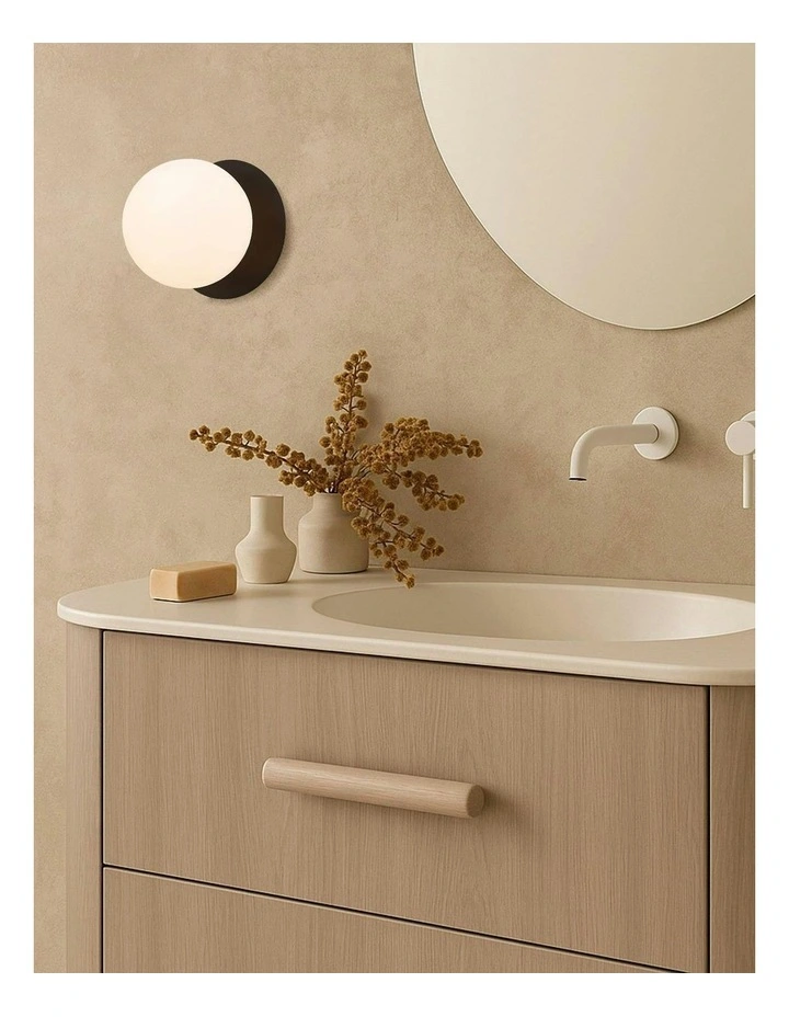 Odessa Opal Frosted Glass LED Wall Light in Warm White/Large image 5