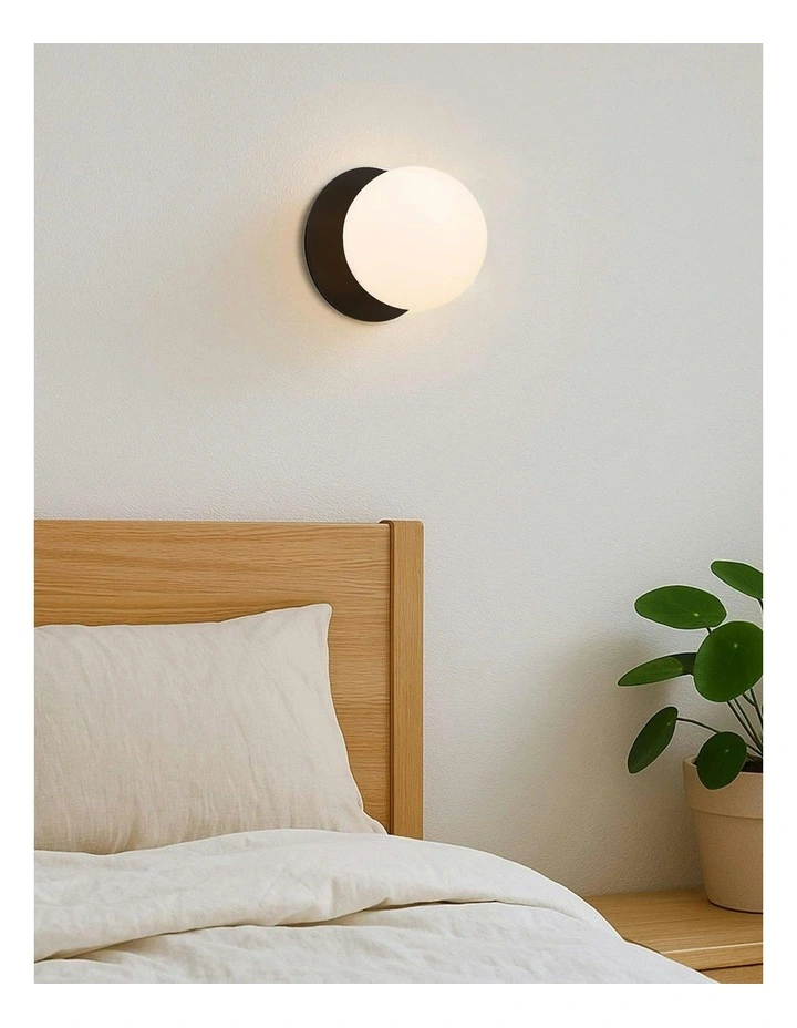 Odessa Opal Frosted Glass LED Wall Light in Warm White/Large image 6