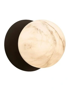 Odessa Marble Opal Glass LED Wall Light in Warm White/Large