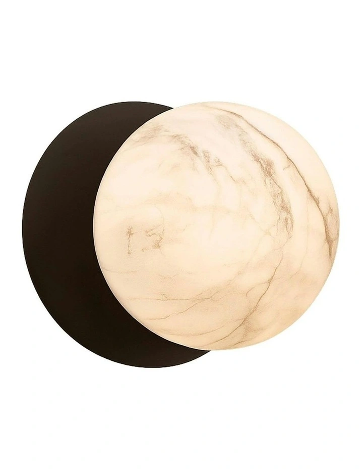 Odessa Marble Opal Glass LED Wall Light in Warm White/Large image 1