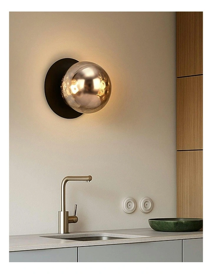 Odessa Molten Ripple Glass LED Wall Light in Warm White/Large image 5