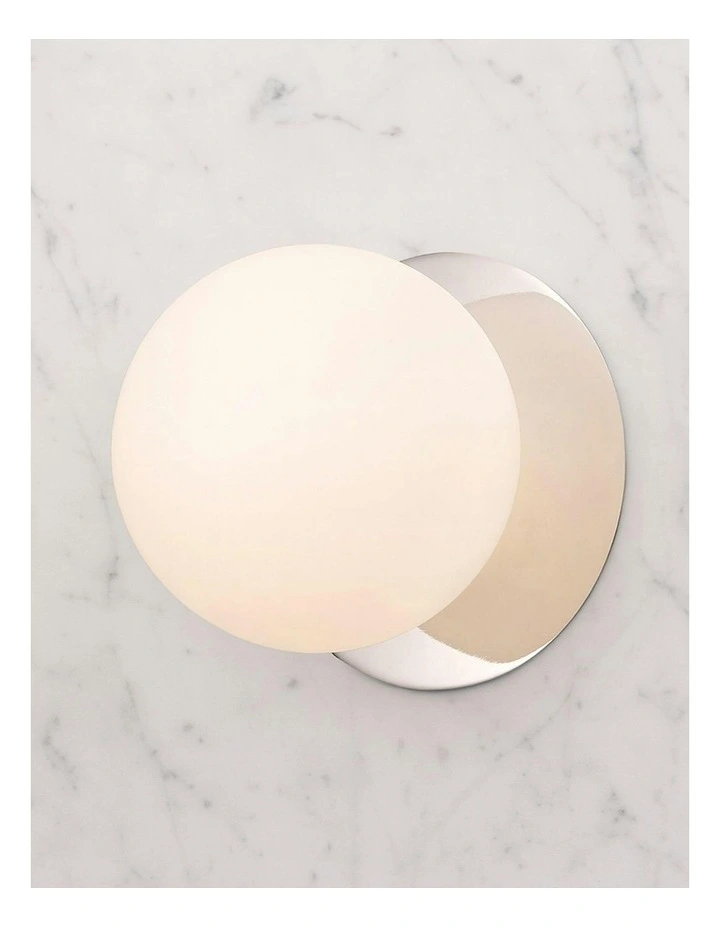 Odessa Opal Frosted Glass LED Wall Light in Warm White/Large image 6