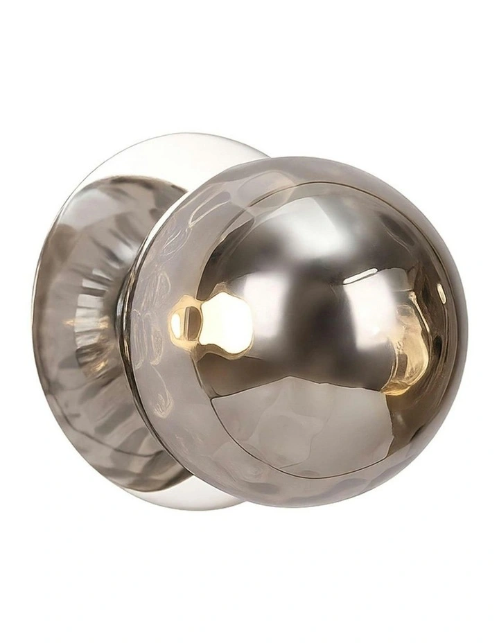 Odessa Molten Ripple Glass LED Wall Light in Warm White/Large image 2