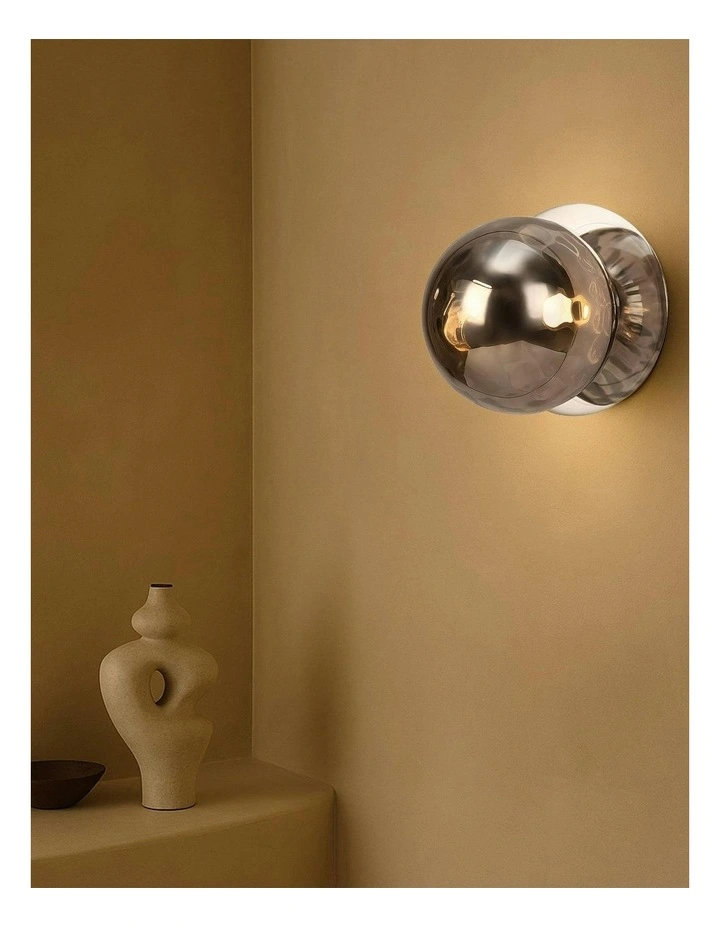 Odessa Molten Ripple Glass LED Wall Light in Warm White/Large image 7