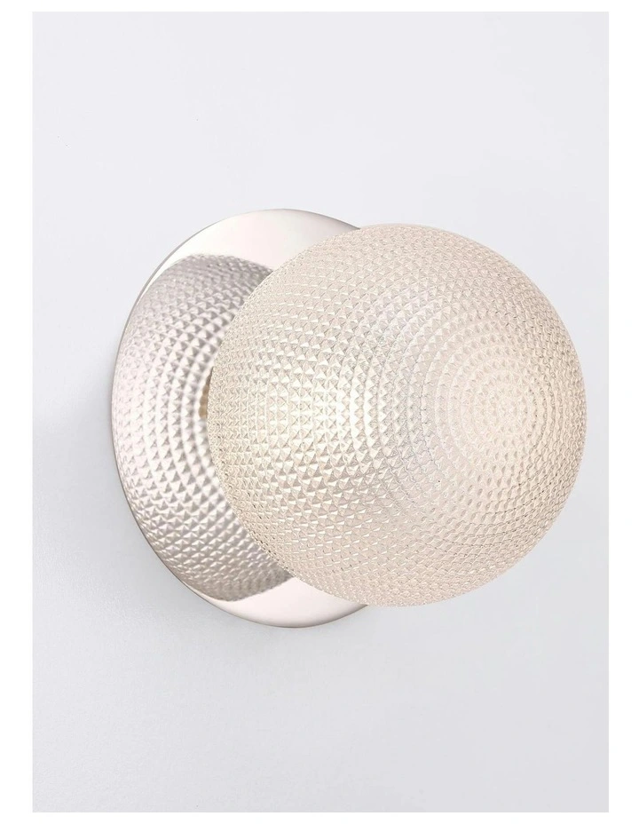 Odessa Diamond Cut Glass LED Wall Light in Warm White/Large image 4