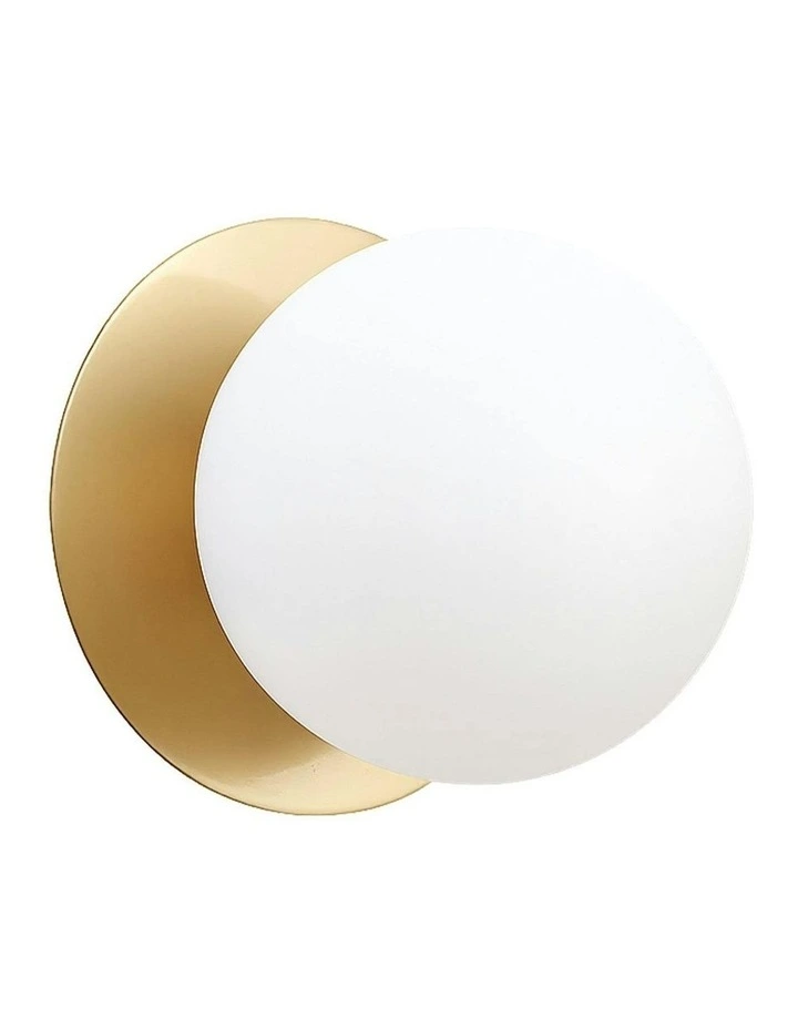 Odessa Opal Frosted Glass LED Wall Light in Warm White/Large image 1