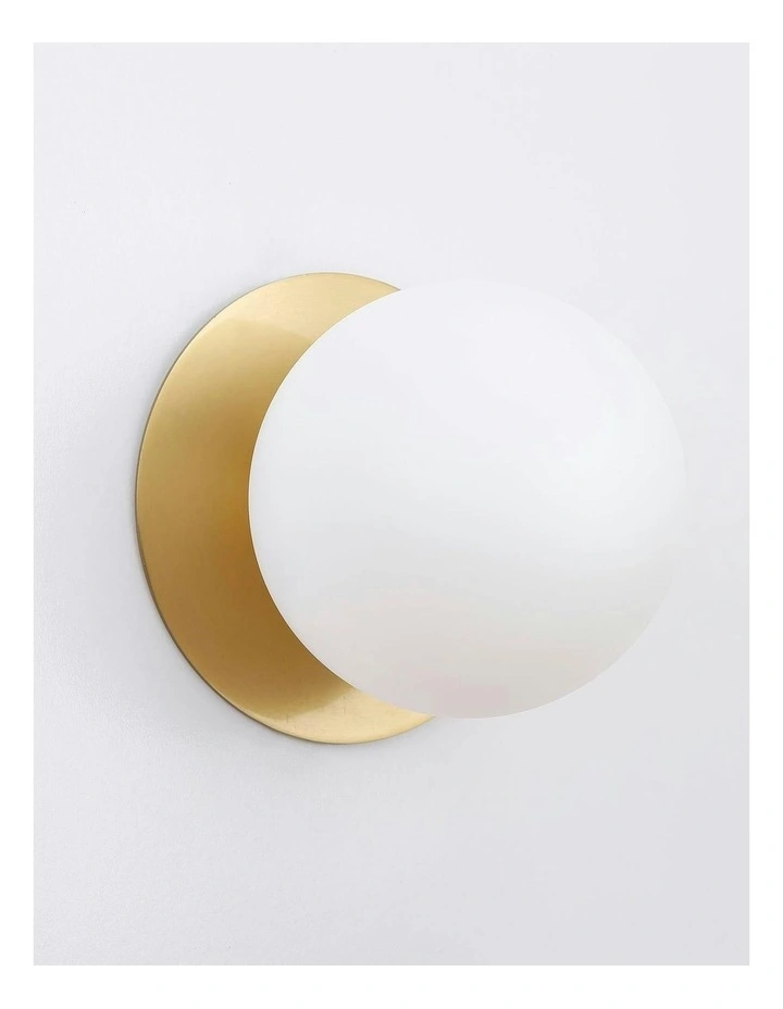 Odessa Opal Frosted Glass LED Wall Light in Warm White/Large image 3