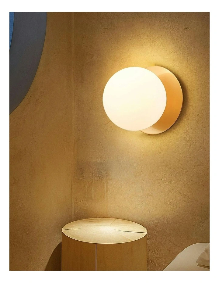 Odessa Opal Frosted Glass LED Wall Light in Warm White/Large image 6
