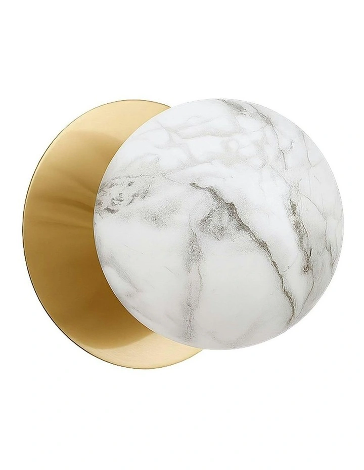 Odessa Marble Opal Glass LED Wall Light in Warm White/Large image 1