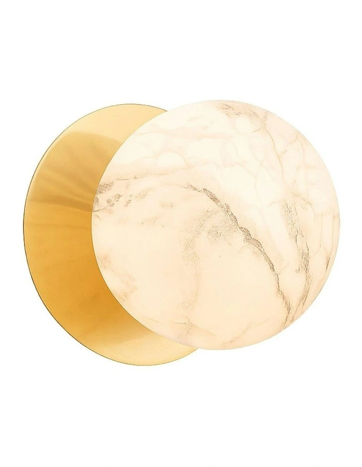 Odessa Marble Opal Glass LED Wall Light in Warm White/Large image 2