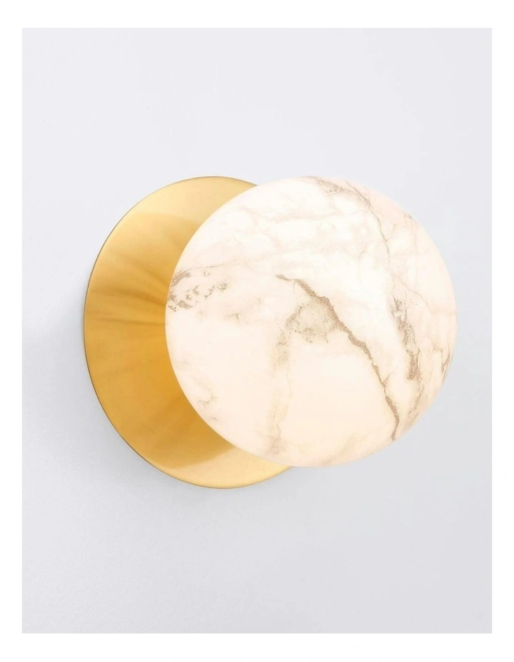 Odessa Marble Opal Glass LED Wall Light in Warm White/Large image 4