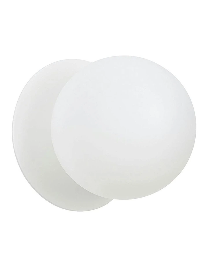 Odessa Opal Frosted Glass LED Wall Light in White Base White/Large image 1