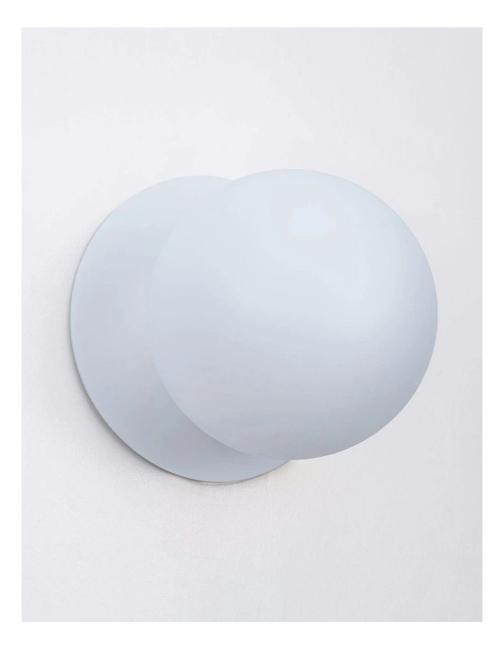Odessa Opal Frosted Glass LED Wall Light in White Base White/Large image 3