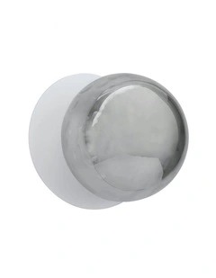 Odessa Molten Ripple Glass LED Wall Light in White Base White/Large