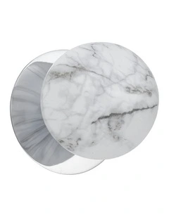 Odessa Marble Opal Glass LED Wall Light in Chrome Base White/Large