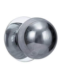 Odessa Molten Ripple Glass LED Wall Light in Chrome Base White/Large