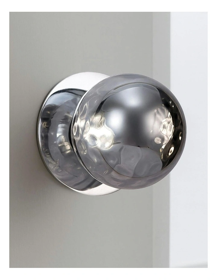 Odessa Molten Ripple Glass LED Wall Light in Chrome Base White/Large image 6