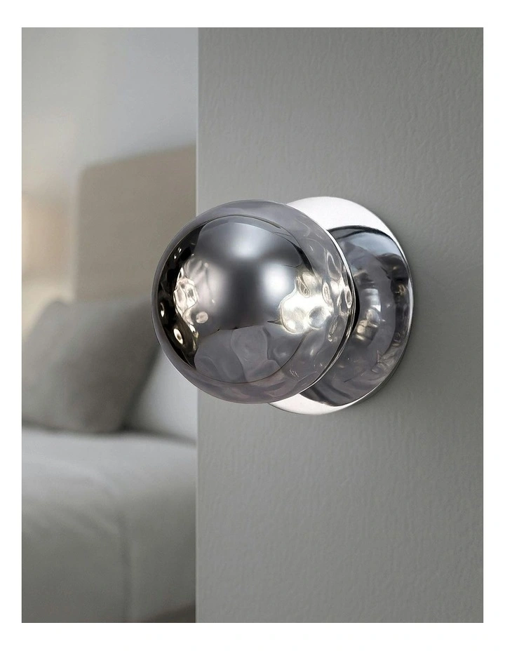 Odessa Molten Ripple Glass LED Wall Light in Chrome Base White/Large image 7
