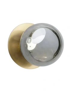 Odessa Molten Ripple Glass Led Wall Light in Brass Base White/Large