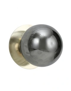 Odessa Molten Ripple Glass LED Wall Light in Gold Base White/Large