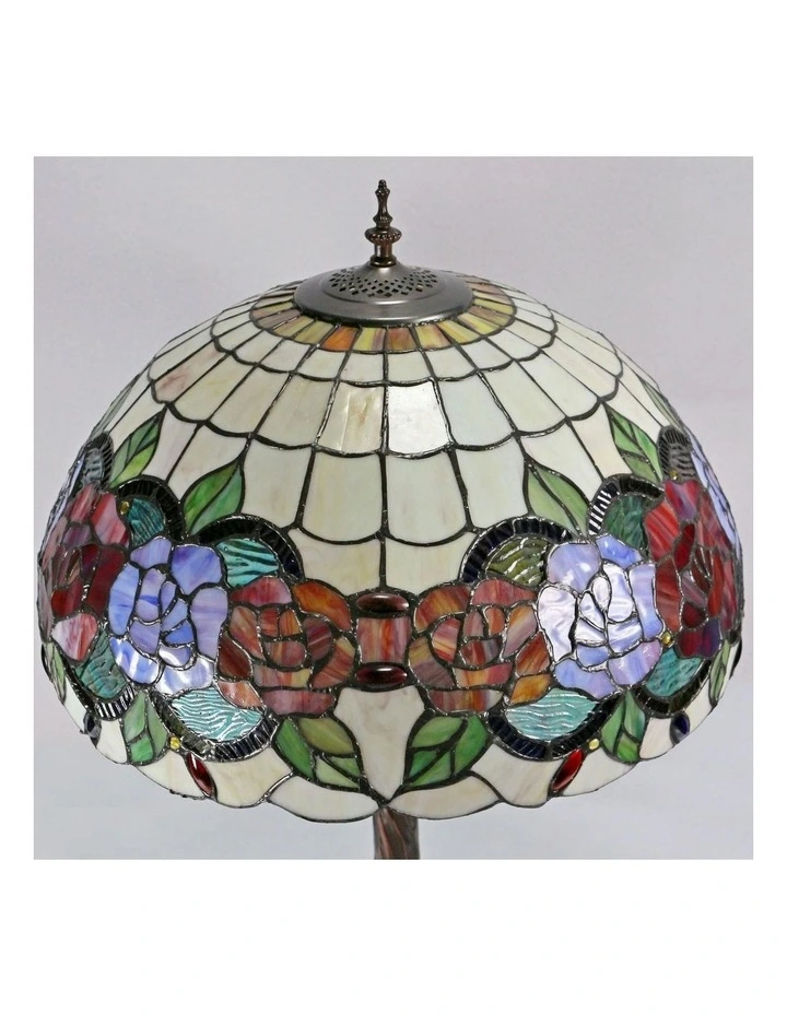 Red Rose Tiffany Floor Lamp image 7