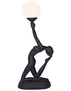 Amelia Art Deco Table Lamp in Black