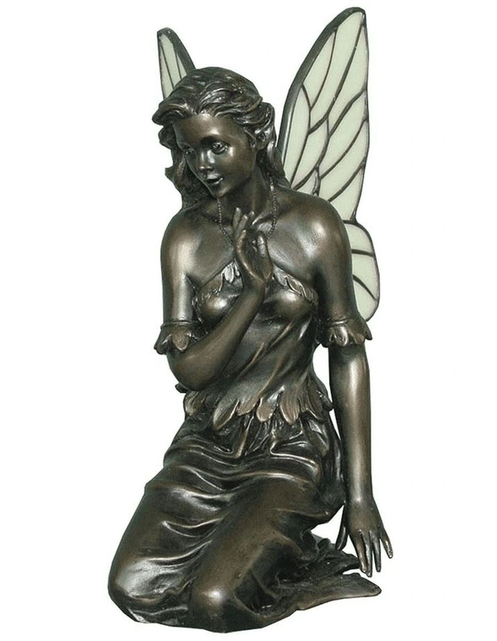 Kneeling Fairy Art Deco Table Lamp in Beige image 1
