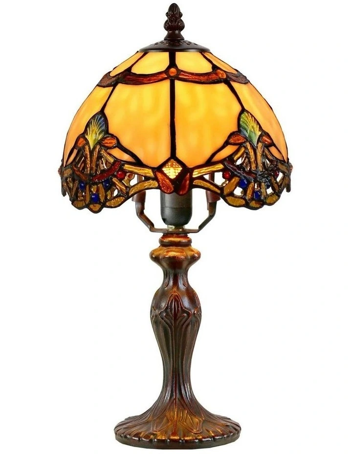 Benita Small Tiffany Table Lamp in Beige image 2